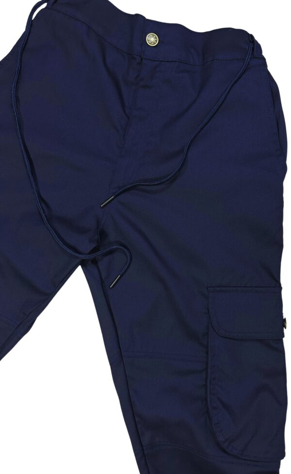 PREMIUM NAVY BLUE CARGO PANTS - Relaxed Fit - Image 4