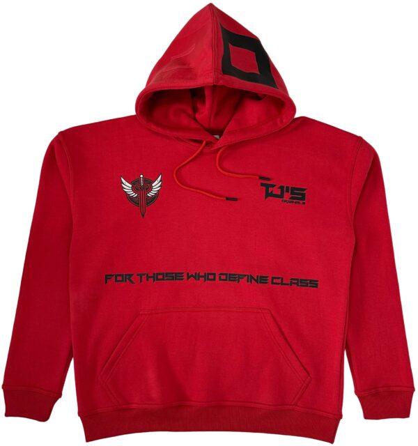 RED HOODIE - Dropshoulder, Oversize