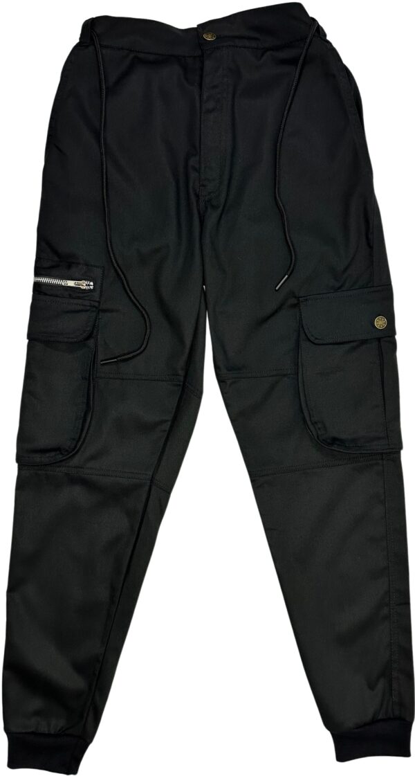 PREMIUM BLACK CARGO PANTS - Relaxed Fit