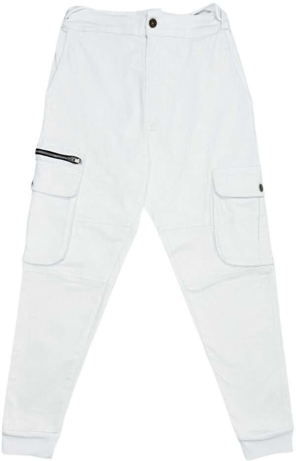 PREMIUM WHITE CARGO PANTS - Relaxed Fit