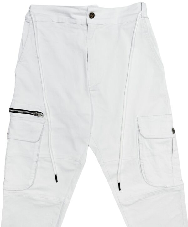 PREMIUM WHITE CARGO PANTS - Relaxed Fit - Image 4