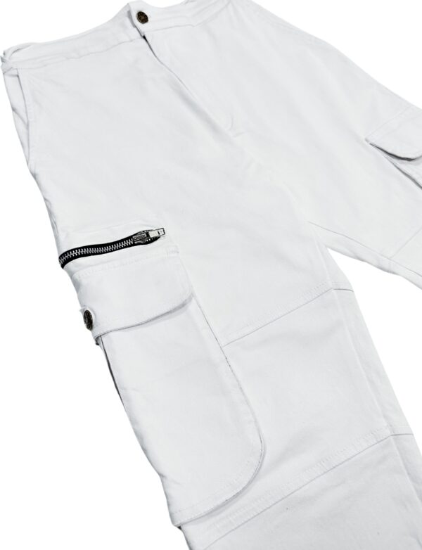 PREMIUM WHITE CARGO PANTS - Relaxed Fit - Image 9