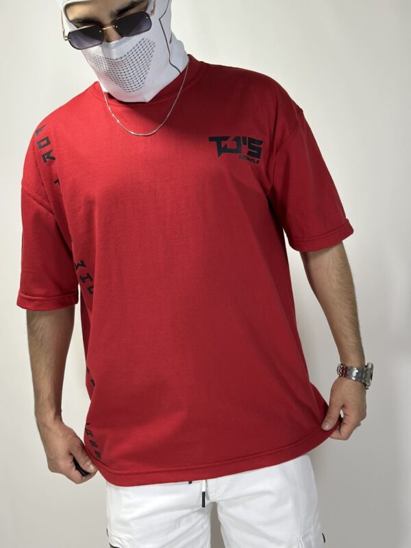 RED T-SHIRT - Dropshoulder, Oversize - Image 4