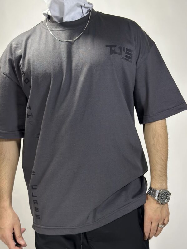 DARK GREY T-SHIRT - Dropshoulder, Oversize - Image 5