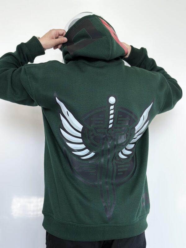 DARK GREEN HOODIE - Dropshoulder, Oversize - Image 5