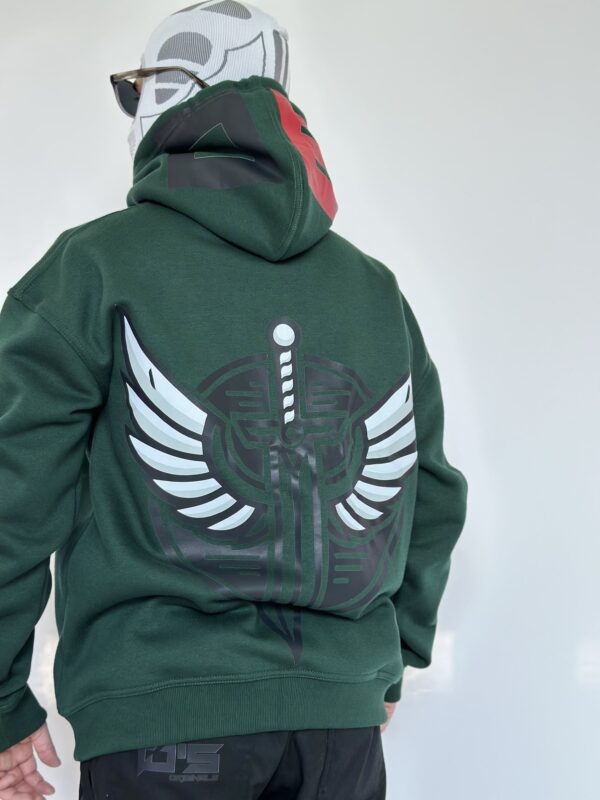 DARK GREEN HOODIE - Dropshoulder, Oversize - Image 6