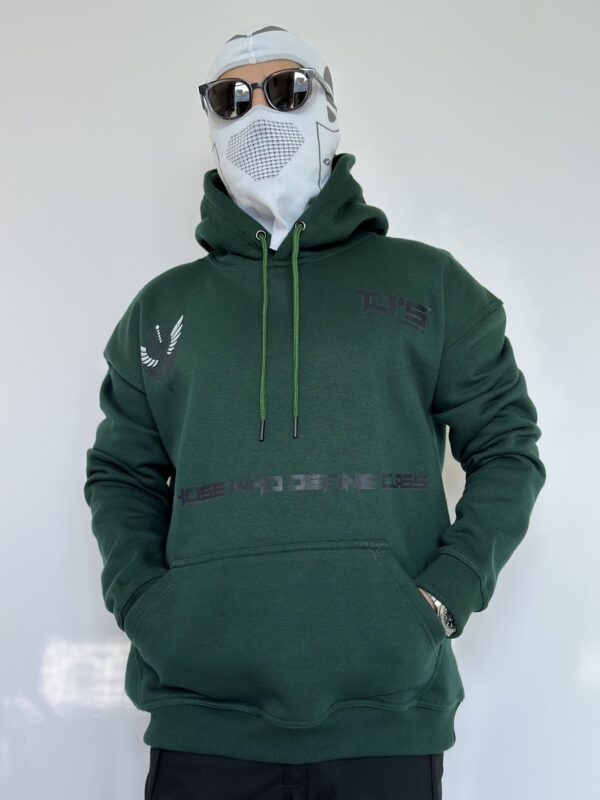 DARK GREEN HOODIE - Dropshoulder, Oversize - Image 7