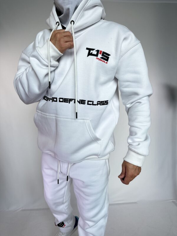 EXCLUSIVE WHITE HOODIE - Dropshoulder, Oversize - Image 4