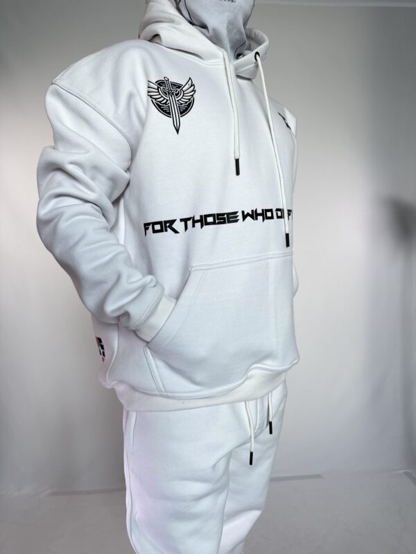 EXCLUSIVE WHITE HOODIE - Dropshoulder, Oversize - Image 3