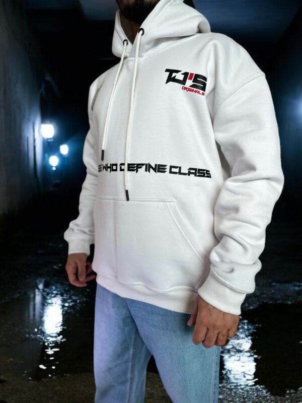 EXCLUSIVE WHITE HOODIE - Dropshoulder, Oversize - Image 6