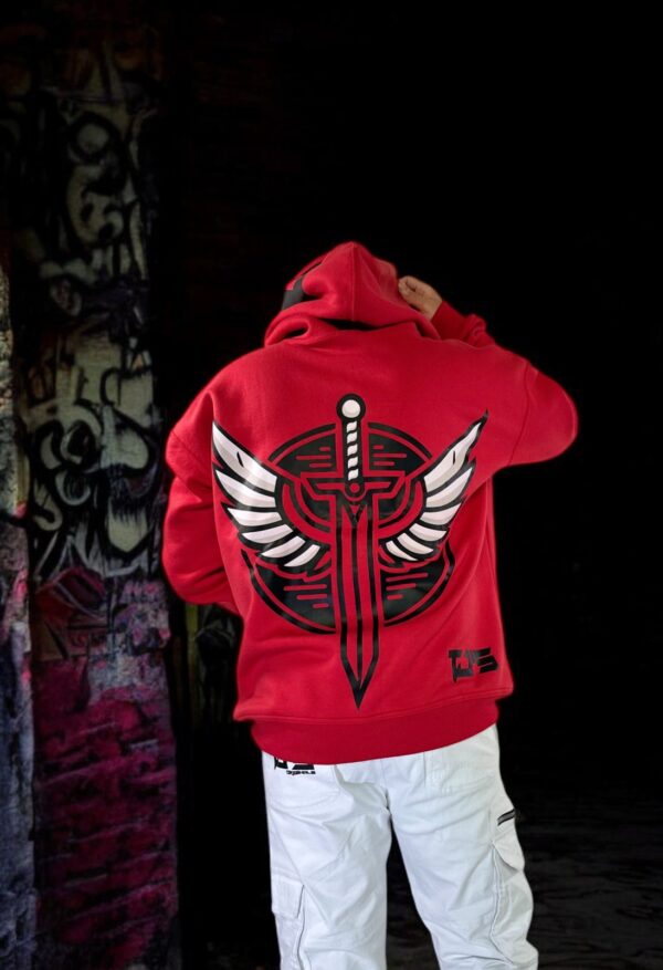 RED HOODIE - Dropshoulder, Oversize - Image 7