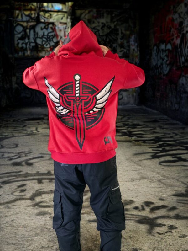 RED HOODIE - Dropshoulder, Oversize - Image 4