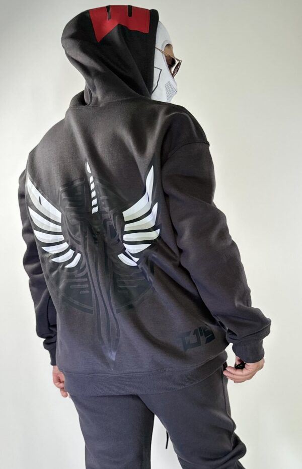 DARK GREY HOODIE - Dropshoulder, Oversize - Image 7