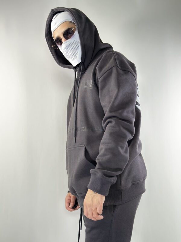 DARK GREY HOODIE - Dropshoulder, Oversize - Image 5