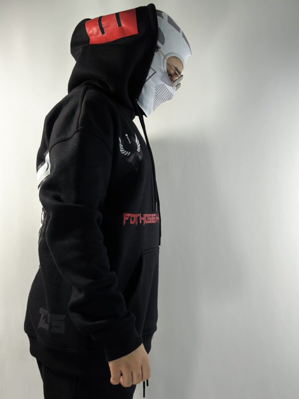 EXCLUSIVE BLACK HOODIE - Dropshoulder, Oversize - Image 5