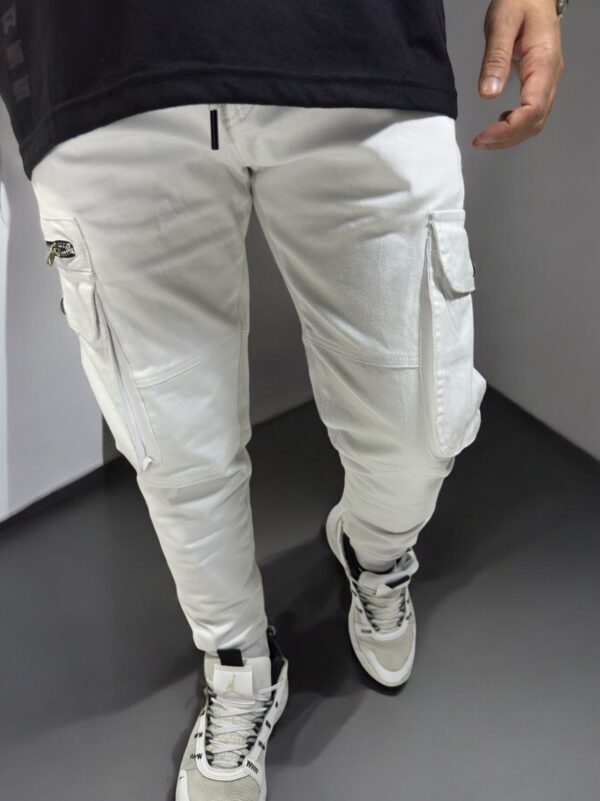 PREMIUM WHITE CARGO PANTS - Relaxed Fit - Image 10