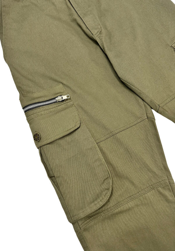 PREMIUM ARMY GREEN CARGO PANTS - Relaxed Fit - Image 5