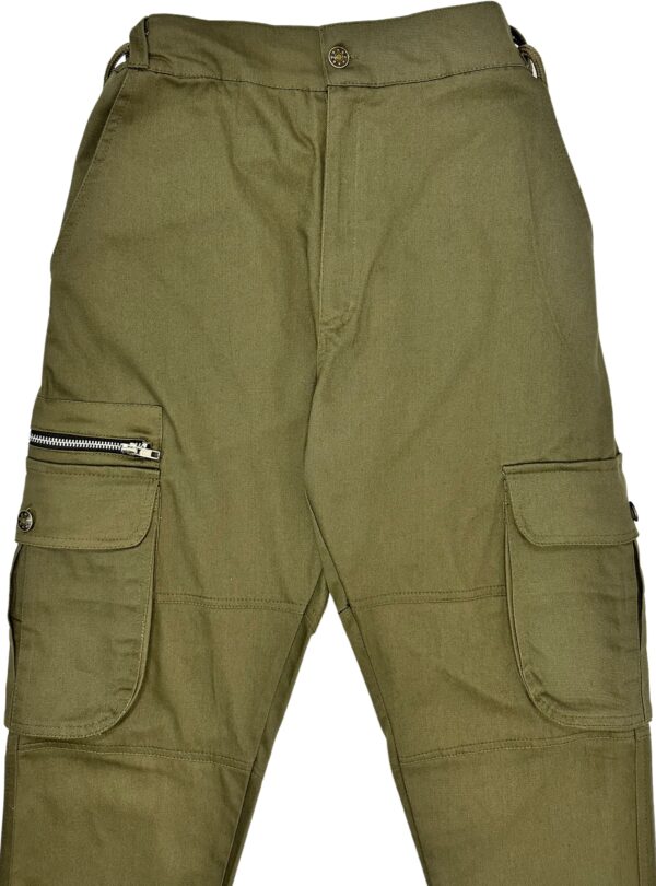 PREMIUM ARMY GREEN CARGO PANTS - Relaxed Fit - Image 2